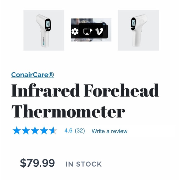 NIB CONAIRCARE INFRARED THERMOMETER- FOREHEAD - Picture 15 of 15